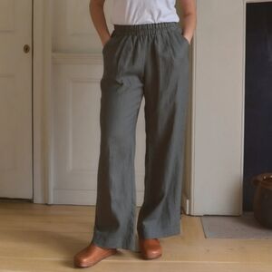 NWOT P&S No 12 Linen Lounge Pants Beetle Green M